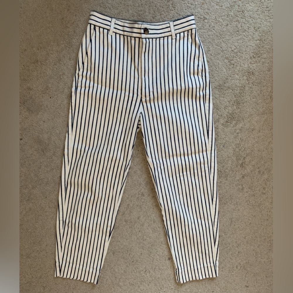 Madewell High Waisted Vertical Striped Pant